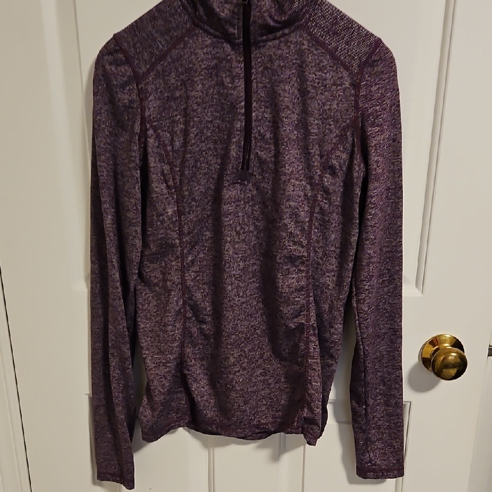 💖Head Women's Heathered Purple Turtleneck Sweater